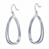 SILVERAGE Sterling Silver Twisted Hoop Earrings Oval Round Dangle Teardrop Earrings For Women - CM12JFSKWGB