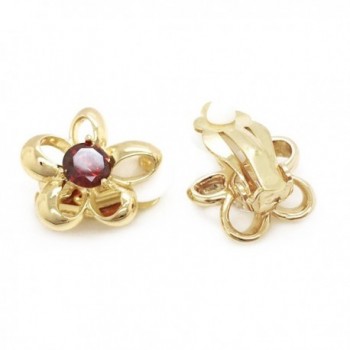 Flower Earrings Plated Women Fashion in Women's Clip-Ons Earrings