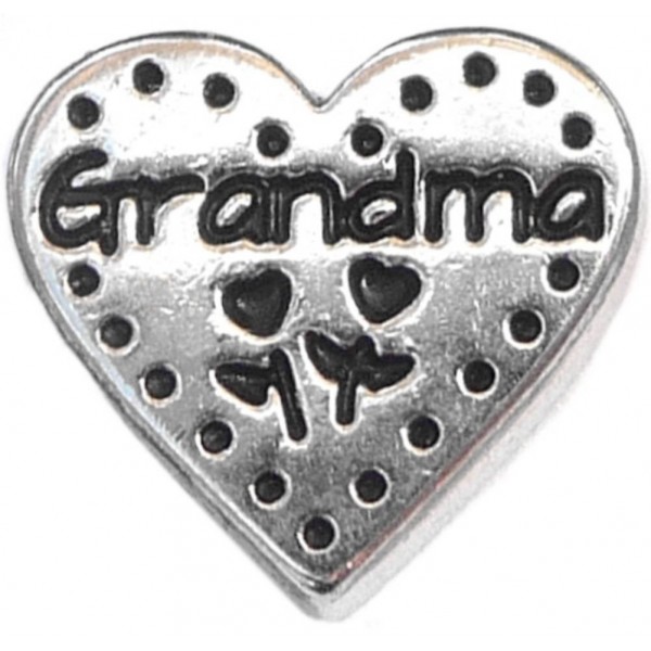 Grandma Stitch Heart Floating Locket Charm - CJ11OPMCK8B