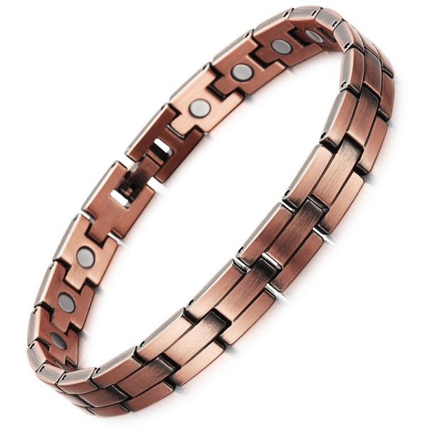 Rainso Mens Womens Magnetic Copper Bracelets for Arthritis Wristband Adjustable - C712O0TX7CV