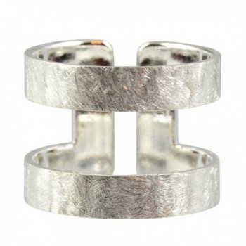 AppleLatte Double Band Ring- Silver Plated Adjustable - CZ11XJMJ207