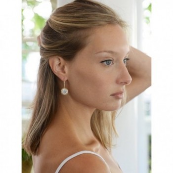 Mariell Plated Dangle Earrings Cushion Cut