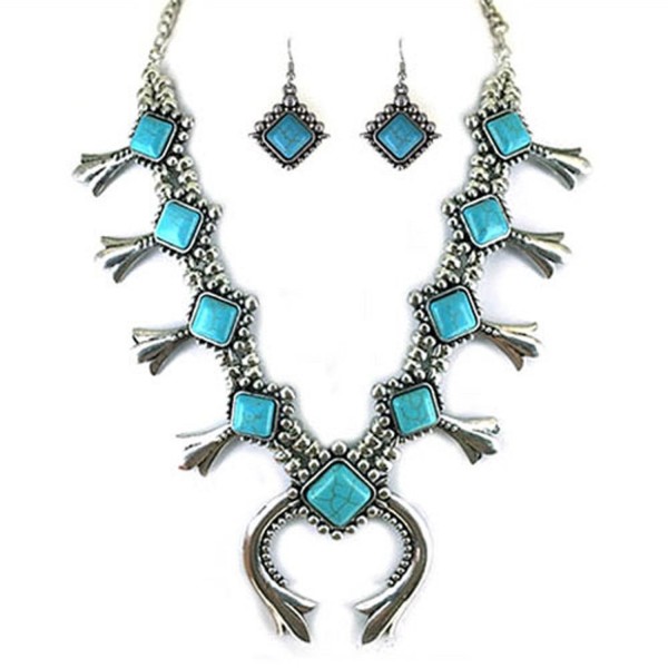 Southwest Squash Blossom Necklace set - CC182T7DA0W