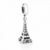 Sterling Silver Paris Eiffel Tower Bead Charm (Length:14mm Width: 8mm) - C3125IYJ9OR