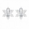 ZS Jewelry Snowflake Earring Zirconia