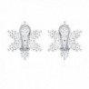 ZS Jewelry Snowflake Earring Zirconia