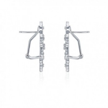 ZS Jewelry Snowflake Earring Zirconia in Women's Clip-Ons Earrings