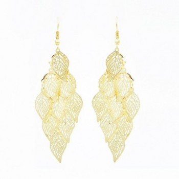 Maying Womens Gold tone Dangle Earrings