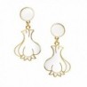 Spinningdaisy Plated White Gralic Earrings