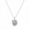 chelseachicNYC Silver Crystal Softball Glove and Hanging Ball Necklace - CV129G32IL7