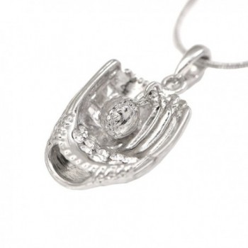 chelseachicNYC Crystal Softball Hanging Necklace in Women's Pendants