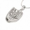 chelseachicNYC Crystal Softball Hanging Necklace in Women's Pendants