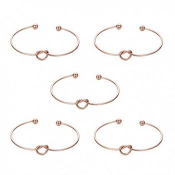 Bridesmaid bracelets Ikooo Bangle Friend wedding - 5 Rose Gold - C7188Q5MHC0