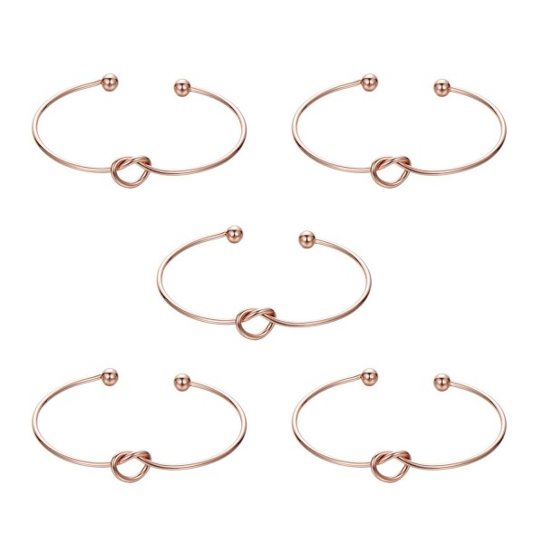 Bridesmaid bracelets Ikooo Bangle Friend wedding - 5 Rose Gold - C7188Q5MHC0