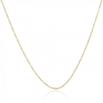 14k Gold 0.7mm Machine Curb Delicate Thin Chain Necklace (yellow or white) - white-gold - CF12H3M263N