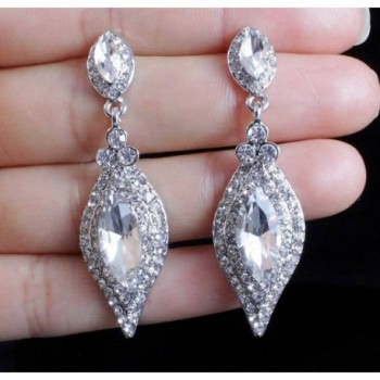 Janefashions AUSTRIAN RHINESTONE CHANDELIER EARRINGS