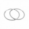 Sterling Silver Endless Hoop Earrings 18mm - Sterling Silver - C5183G4NK3C