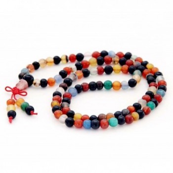 Agate Buddhist Prayer Meditation Necklace