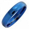 MJ 5mm Blue Plated Inside and Outside Tungsten Carbide Wedding Band Ring - C312O1SCCV5