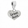  Great Aunt Heart Charm Dangle Bead Compatible with Snake Chain Charm Bracelets - C712BV58TTX