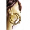 Large Bamboo Earrings Silver Double