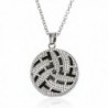 PammyJ Crystal Volleyball Pendant Necklace