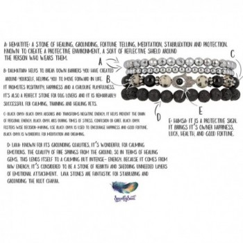Hamsa Bracelet Dalmatian SPUNKYsoul Collection in Women's Stretch Bracelets