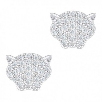 Orrous & Co. Legacy Collection 18k White Gold Plated Cubic Zirconia Panther Stud Earrings - CF12NU5GY66