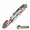 JSC Jewellery Allergic To Shellfish Medical Alert Nomination Style Stainless Steel Bracelet - CB11DCDYEWJ