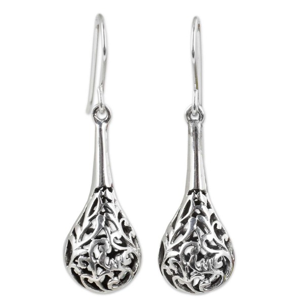 NOVICA .925 Sterling Silver Dangle Earrings- 'Forest Fern' - CL1136Y77MD