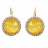 Navachi Crystal created opal Leverback Earrings in Women's Hoop Earrings