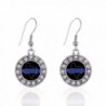Inspired Silver Circle French Earrings in Women's Drop & Dangle Earrings