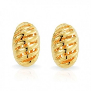 Bling Jewelry Plated Geometric Earrings in Women's Clip-Ons Earrings