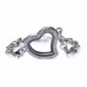 Bling Stars Glass Heart Shape Rhinestone Floating Charm Living Memory Lockets Bracelet Set - Silver - CJ12EG7T253