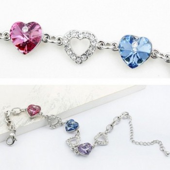 Colorful Swarovski Elements Crystal Bracelet in Women's Link Bracelets