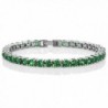 10.00 Ct Round Green Color Cubic Zirconia CZ Tennis Bracelet 7 Inch - CY11MY0EF6V