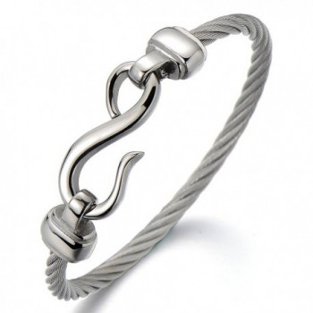 Stainless Steel Infinity Love Bangle Bracelet for Women and Girls - 1 - CT12887W5H9