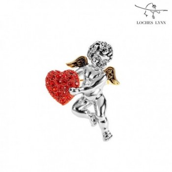 Loches Lynn Angel Stelluxa Austrian Crystals 925 Silver Plated Fashion Jewelry Brooch (B-5404) - C411VGEV8Z7