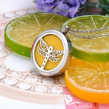 HooAMI Aromatherapy Essential Stainless Dragonfly in Women's Lockets