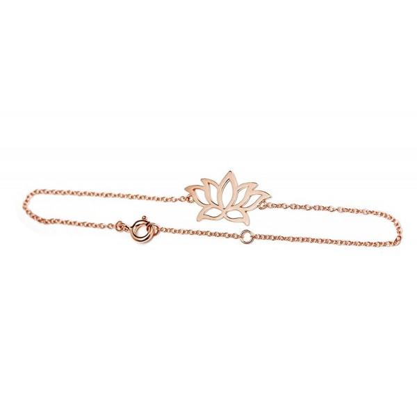 apop nyc Lotus Flower Charm Bracelet 7 inch - 925 Sterling Silver - CR11FA71XWX