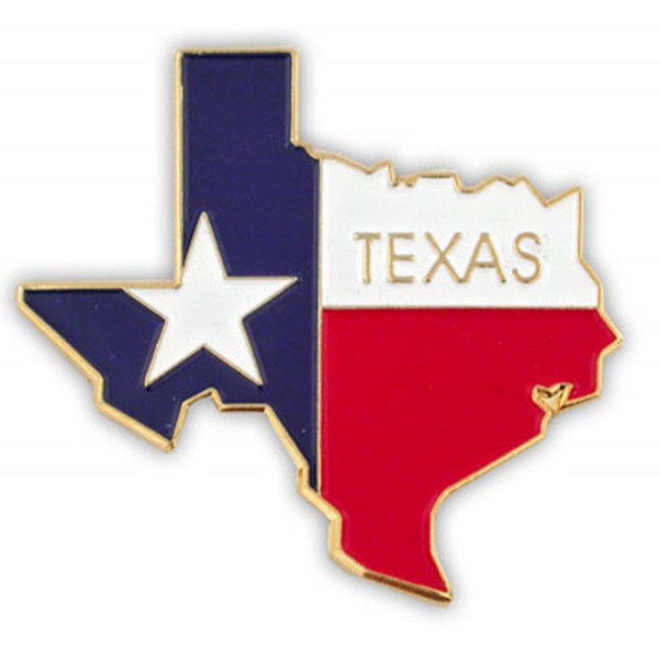 PinMart's State Shape of Texas and Texas Flag Lapel Pin - CB119PEKYHN