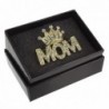 Mothers Crowned Rhinestone Crystal Brooch