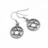 Oxidized Sterling Hexagram Geometric Earrings