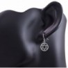 Oxidized Sterling Hexagram Geometric Earrings in Women's Drop & Dangle Earrings
