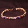 GULICX Plated Bracelet Coloured Zirconia in Women's Tennis Bracelets