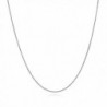 BERRICLE Italian Rhodium Plated Sterling Silver Diamond Cut Snake Chain Necklace 1mm - CN11ERTWWSZ