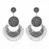 BaubleStar Vintage Antique Silver Dangle Earrings Beaded Tassel Earring for Women Girls - Antique Silver - CW188ZA5USX