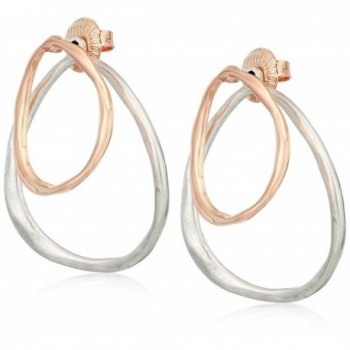 Robert Lee Morris Hoop Front Back Earrings Jacket - ROSE GOLD - CT186UE6A5I