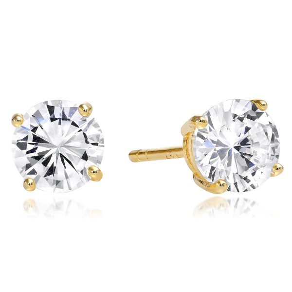 Sterling Silver 925 Gold Toned Stud Earrings - CK11EPJ58PB