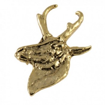 Creative Pewter Designs- Pewter Pronghorn Antelope Handcrafted Lapel Pin Brooch- M022 - CE188R08Z6I